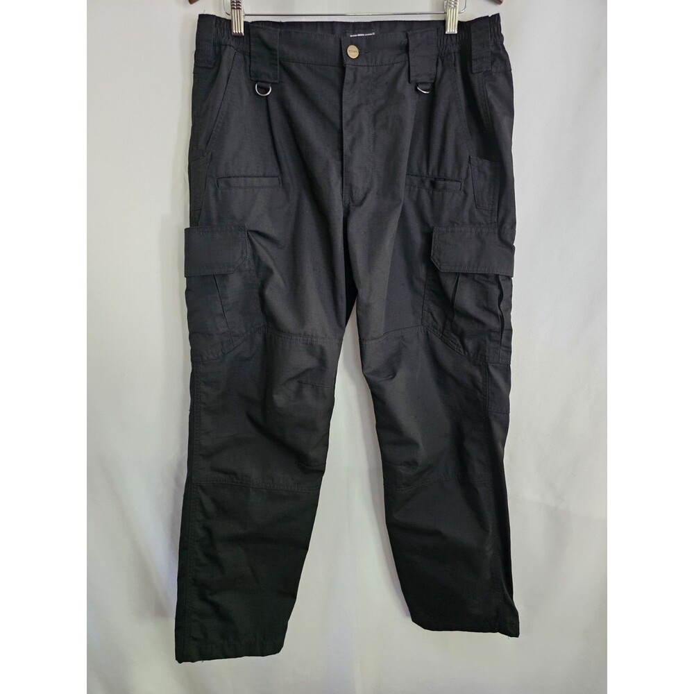 CQR Tactical Cargo Pants Mens 34x30 Black Ripstop Utility Work Hiking Outdoor
